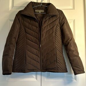 Kenneth Cole REACTION Jacket 40% down feather size medium chocolate brown.